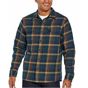 Orvis Men’s Big Bear Plaid Heavyweight Brushed Flannel Shirt Shacket XXL